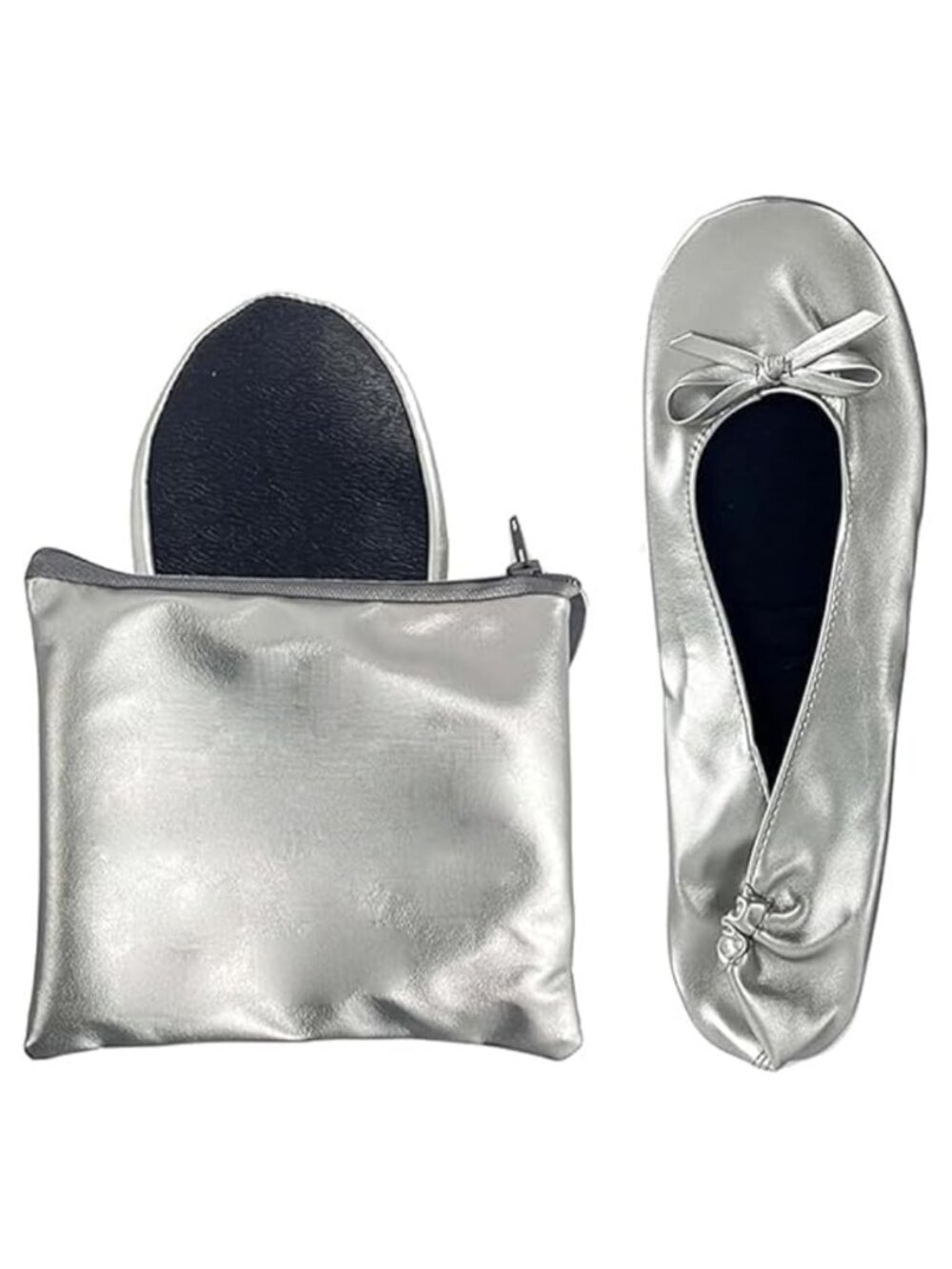 Women's Foldable Ballet Flats Portable Travel Wedding Dance Shoes